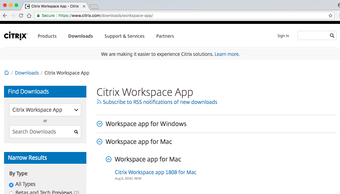 Citrix workspace for mac